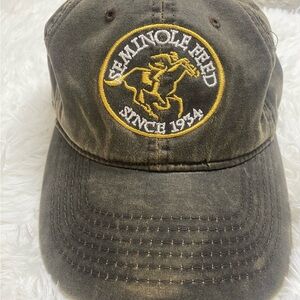 Triangle sport headwear. Brown Cap with Cream Interior